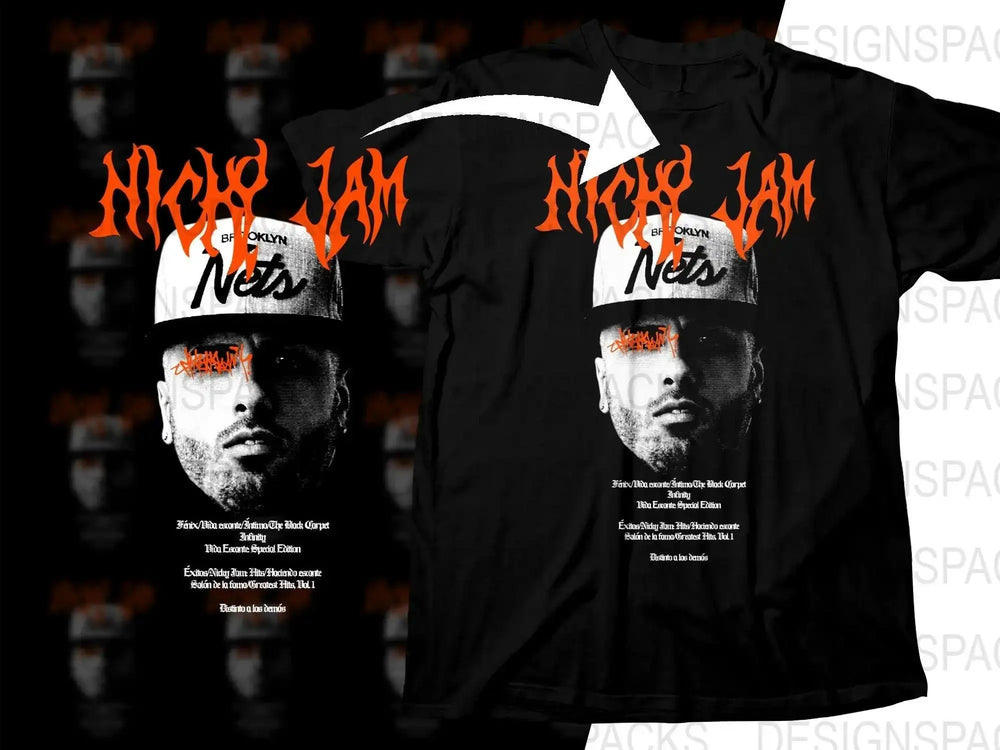 NICKY JAM Music Artist Streetwear Png Digital Download