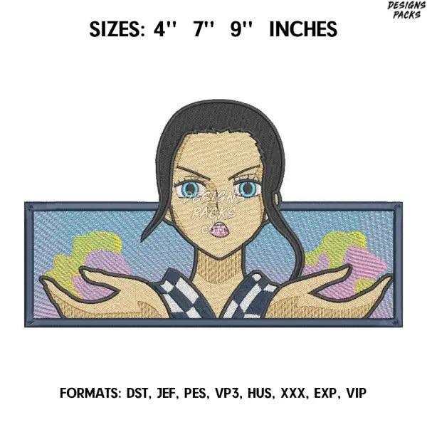 Nico Robin Embroidery Design File/ One Piece Anime Embroidery Design/ Machine  Design Pes Dst. Swoosh Nike Nico Robin