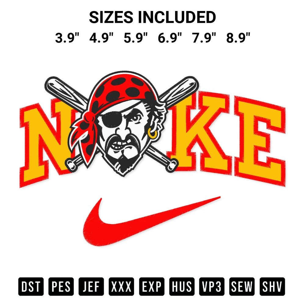 Nike Pittsburgh Pirates Embroidery Design