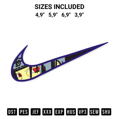 Nike Uchiha Sasuke Logo Embroidery Design