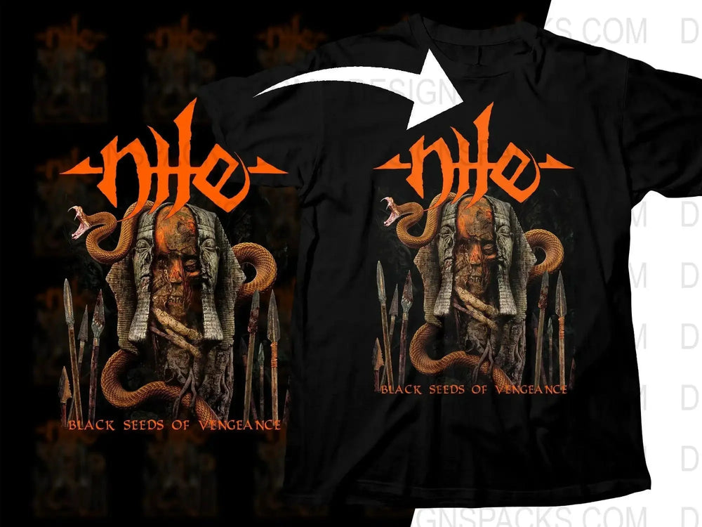 Nile Black Seeds Of Vengeance Serpent Skull Rock Png Halftone Digital Download
