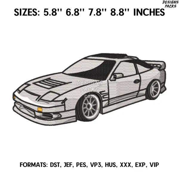 Nissan Embroidery Design File, Machine Embroidery, Car embroidery pattern, Pes Design Brother, jdm Embroidery