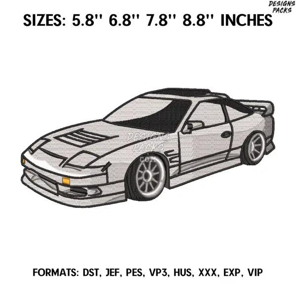 Nissan Embroidery Design File, Machine Embroidery, Car embroidery pattern, Pes Design Brother, jdm Embroidery