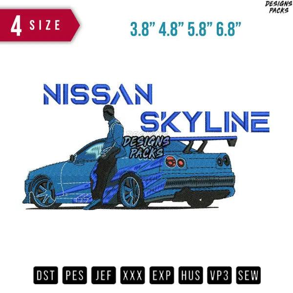 Nissan Skyline Embroidery Design