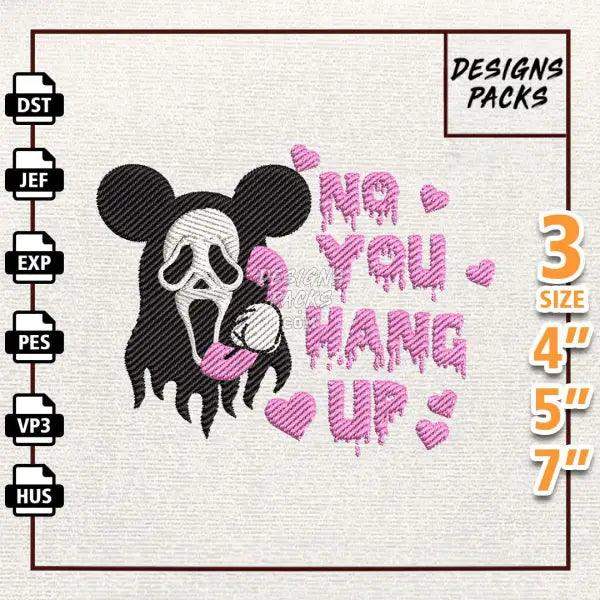 No You Hang Up Embroidery Design