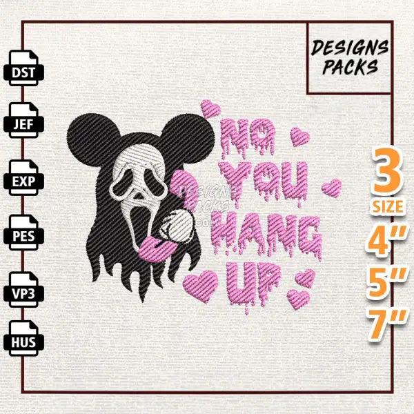 No You Hang Up Embroidery Design