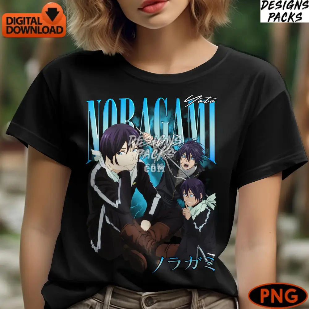 Noragami Anime Digital Yato Character Art Instant Download Png
