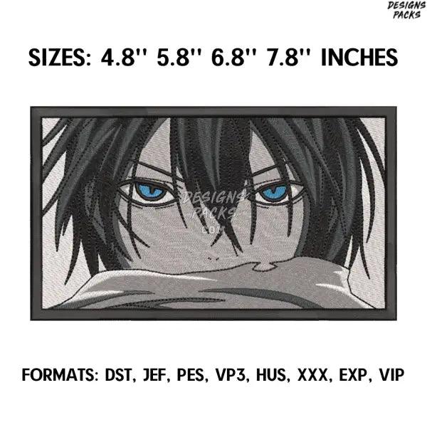 Noragami Yato Embroidery Design File, Noragami Anime Embroidery Design, Machine Embroidery, Anime Pes Design Brother