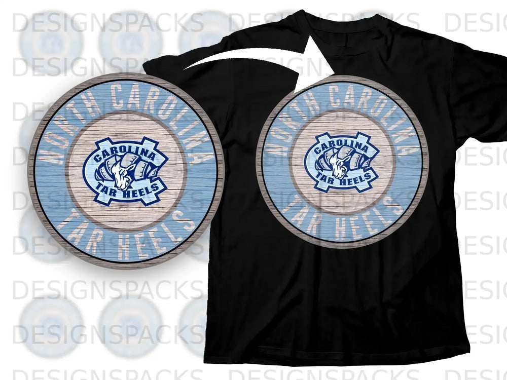 North Carolina Tar Heels Graphic Design T-Shirt
