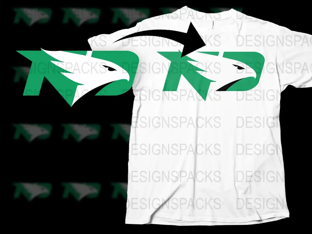 North Dakota Fighting Hawks College Football Png Digital Download