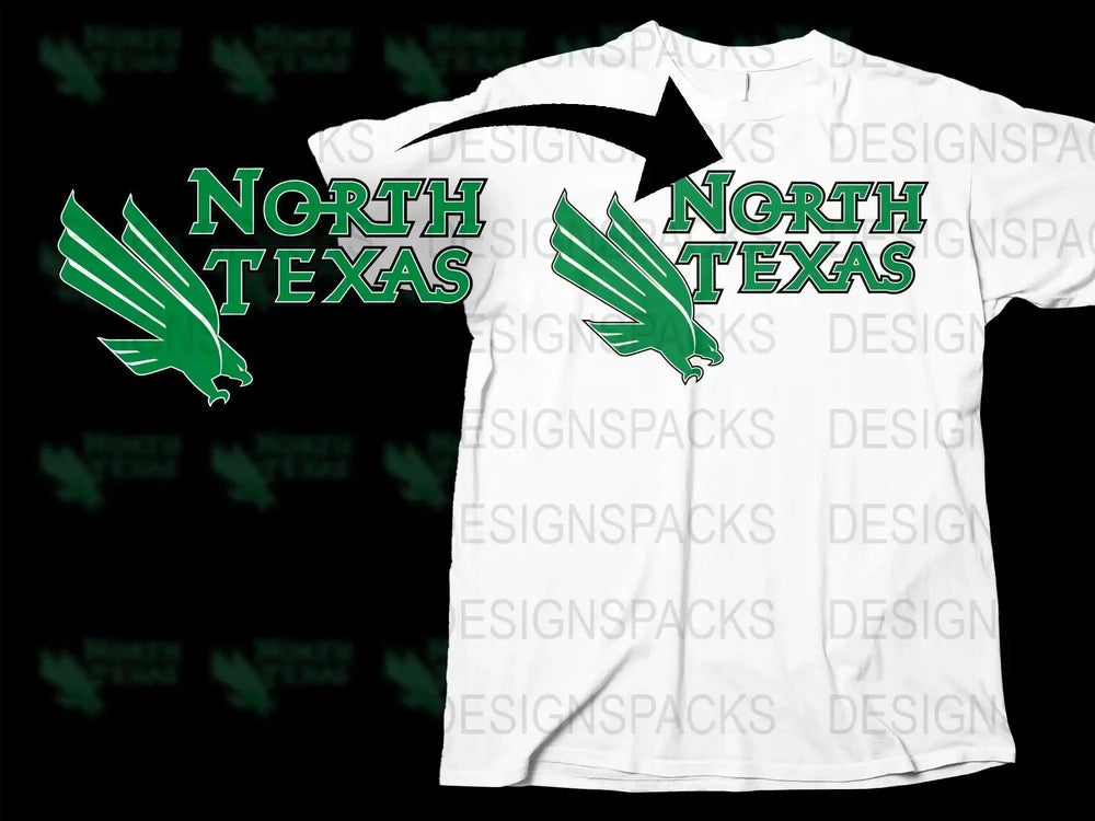 North Texas Mean Green College Football Png Digital Download