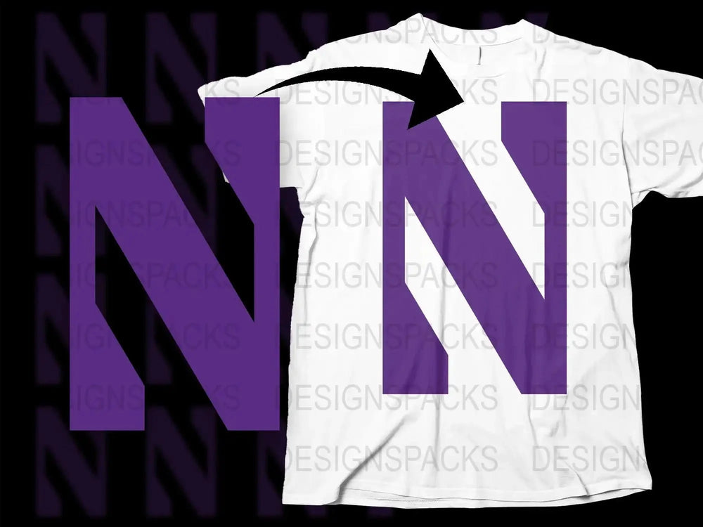 Northwestern Wildcats College Football Png Digital Download