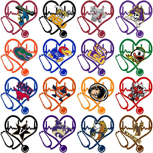 129 Love Heart Beat College Sports NCAA Teams Designs Bundle PNG