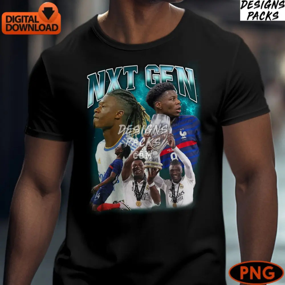 Nxt Gen Football Star Collage Digital Png Instant Download Sports Soccer Player