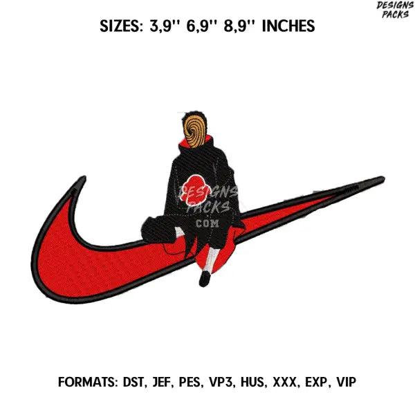 Obito Embroidery Design File/ Naruto Anime Embroidery Design/ Machine  Design Pes Dst. Nike Obito Uchiha embroidery pes