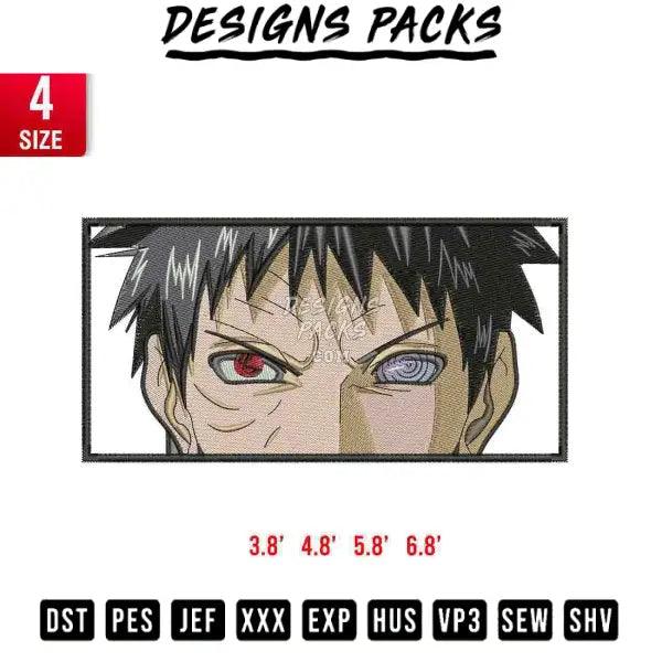Obito Uchiha Embroidery Design 