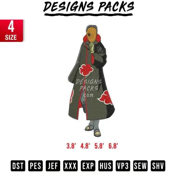 Obito with mask Embroidery Design 