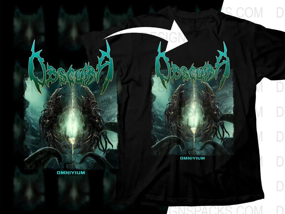 Obscura Omnivium Alien Invasion Custom Rock Design Png Halftone Digital Download