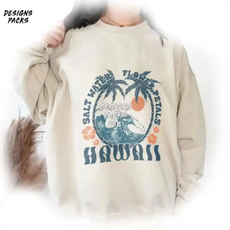Ocean Beach Aesthetic Hawaii For Coconut Girl Summer Holiday Png Design