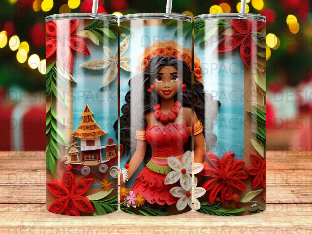 Ocean Soul Quilling Tumbler Digital Wrap Design