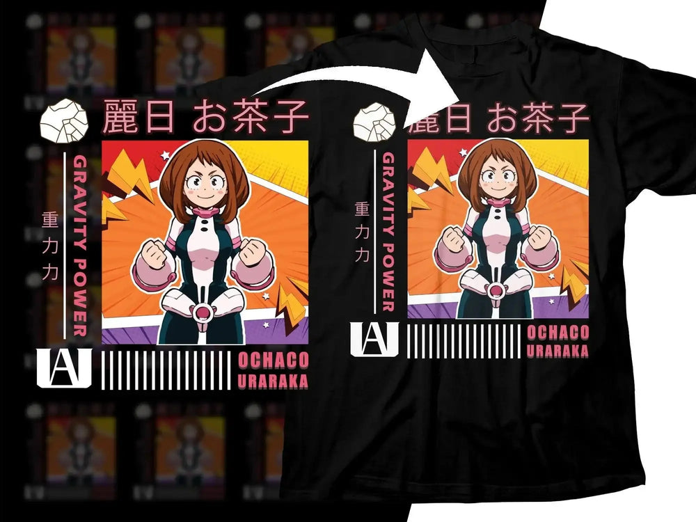 Ochaco Uraraka Gravity Power Anime Png Digital Download