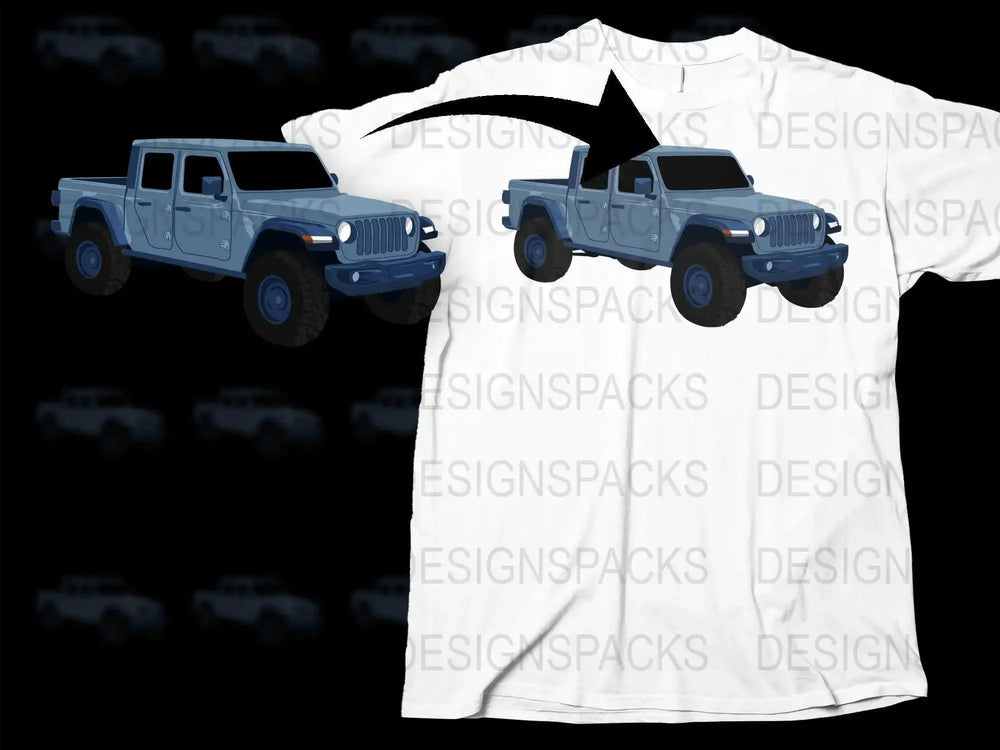 Off-Road Blue Jeep Heavy-Duty Png Digital Download