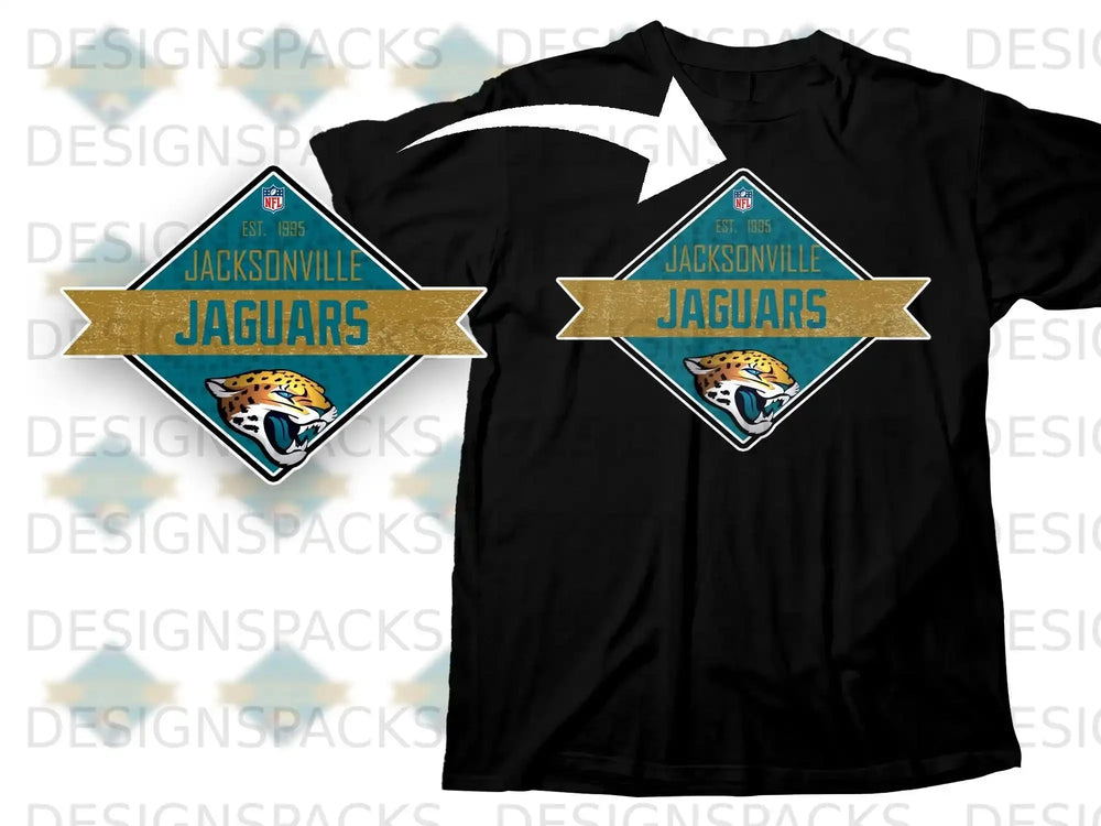 Jacksonville Jaguars NFL Team Logo Graphic T-Shirt