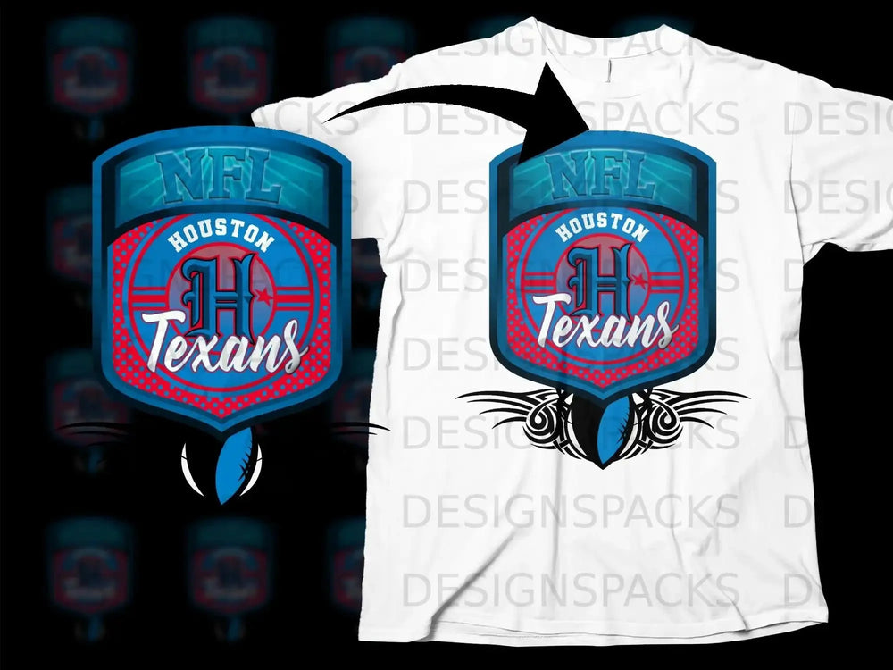 Houston Texans NFL Logo Design T-shirt