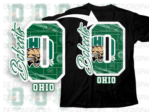 Ohio Bulldog Graphic T-Shirt, Vintage Sports Design Tee, Black Casual Wear