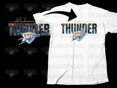 Oklahoma City Thunder OKC Logo T-Shirt, White Graphic Tee, Unisex Basketball Apparel