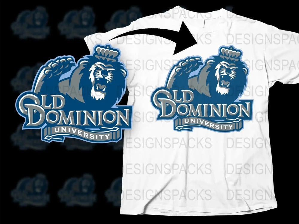 Old Dominion Monarchs College Football Png Digital Download