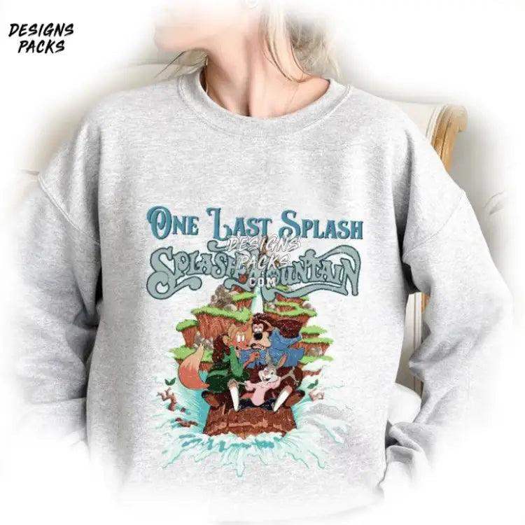 One Last Splash Mountain Cartoon Png Design