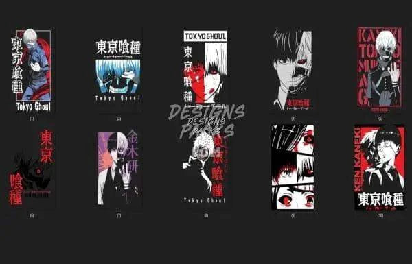 10 Anime Designs Bundle PNG