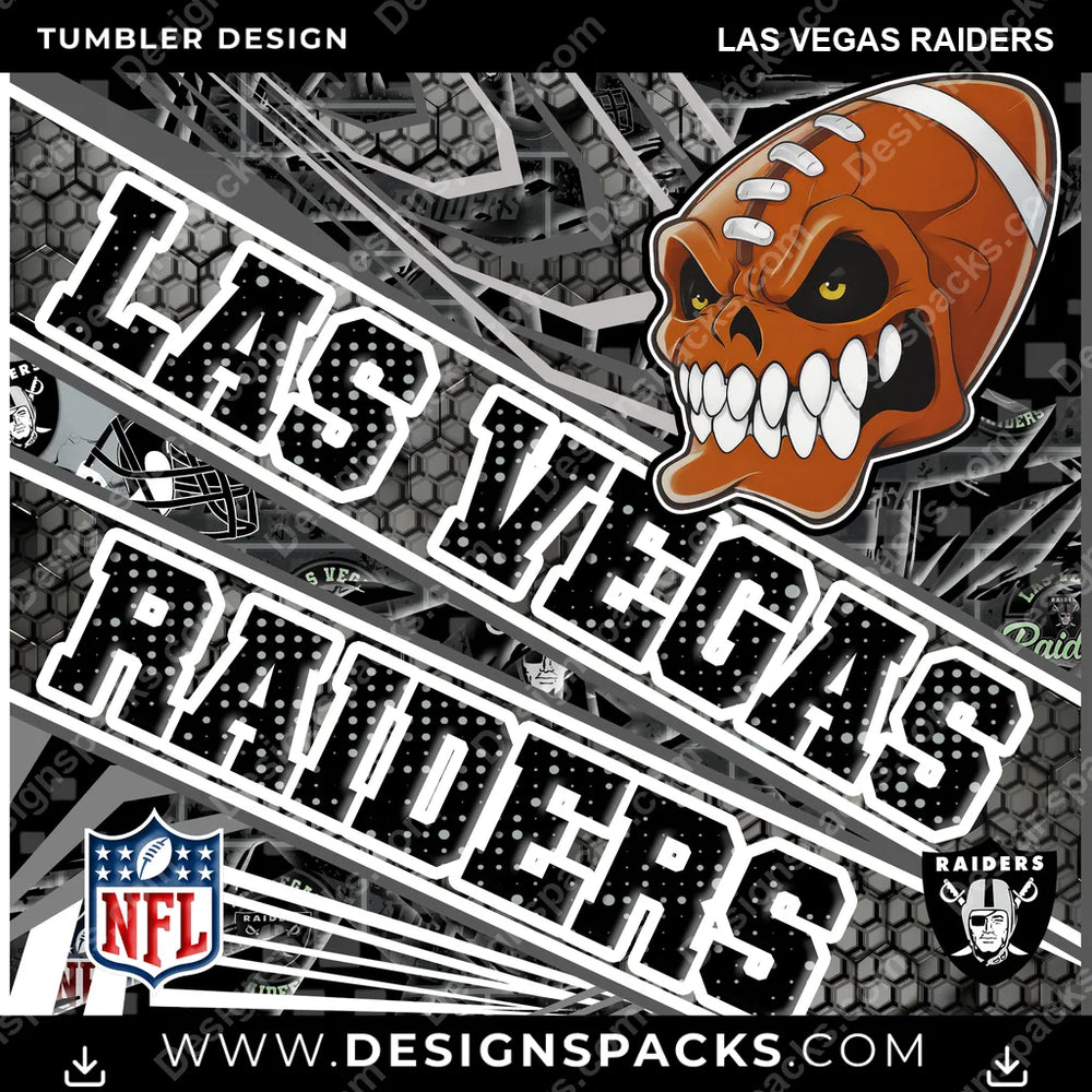 Football Angry Sports Las Vegas Raiders NFL Football Tumbler Digital Wrap Design Download