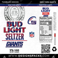 Lade Bild in die Galerieansicht, Football Bud Light Seltzer New York Giants NFL Football Tumbler Digital Wrap Design Download
