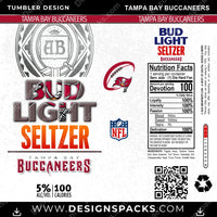 Load image into Gallery viewer, Football Bud Light Seltzer Tampa Bay Buccaneers NFL Football Tumbler Digital Wrap Design Download
