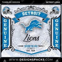 Lade Bild in die Galerieansicht, Football Bud Detroit Lions NFL Football Tumbler Digital Wrap Design Download
