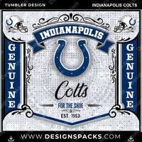 将图片加载到图库查看器中，Football Bud Indianapolis Colts NFL Football Tumbler Digital Wrap Design Download
