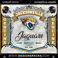 Load image into Gallery viewer, Football Bud Jacksonville Jaguars NFL Football Tumbler Digital Wrap Design Download
