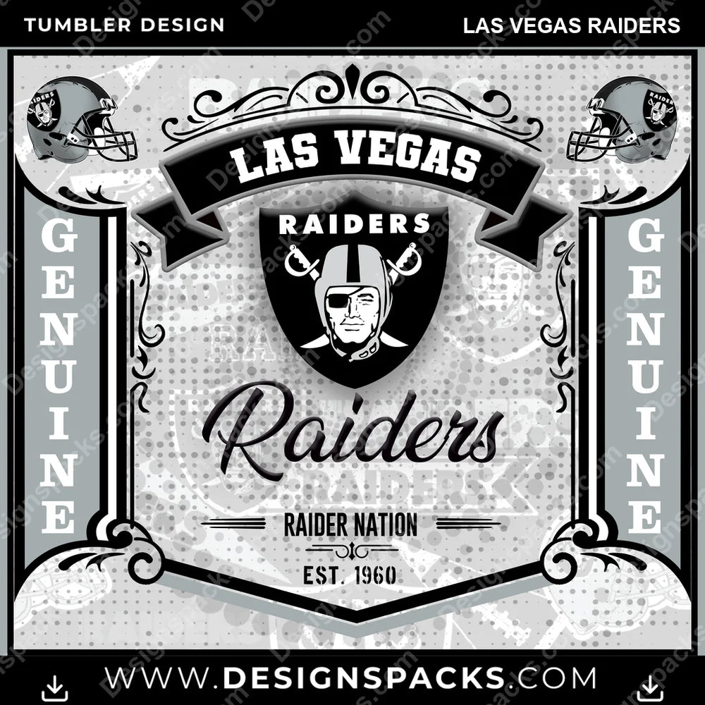Football Bud Las Vegas Raiders NFL Football Tumbler Digital Wrap Design Download