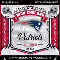 Lade Bild in die Galerieansicht, Football Bud New England Patriots NFL Football Tumbler Digital Wrap Design Download
