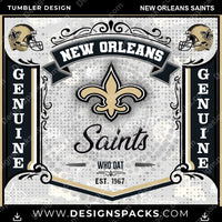Load image into Gallery viewer, Football Bud New Orleans Saints NFL Football Tumbler Digital Wrap Design Download
