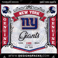将图片加载到图库查看器中，Football Bud New York Giants NFL Football Tumbler Digital Wrap Design Download
