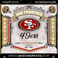 Cargar imagen en el visor de la galería, Football Bud San Francisco 49ers NFL Football Tumbler Digital Wrap Design Download
