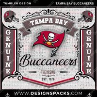 Load image into Gallery viewer, Football Bud Tampa Bay Buccaneers NFL Football Tumbler Digital Wrap Design Download
