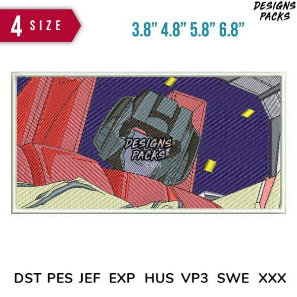 Colorful embroidered F logo in 4 sizes, PES DST JEF formats for embroidery machines