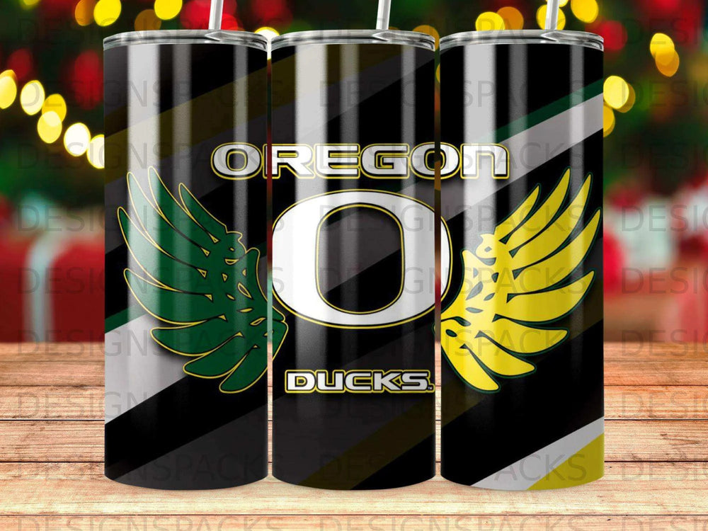 Oregon Ducks Wings O Tumbler Digital Wrap Design