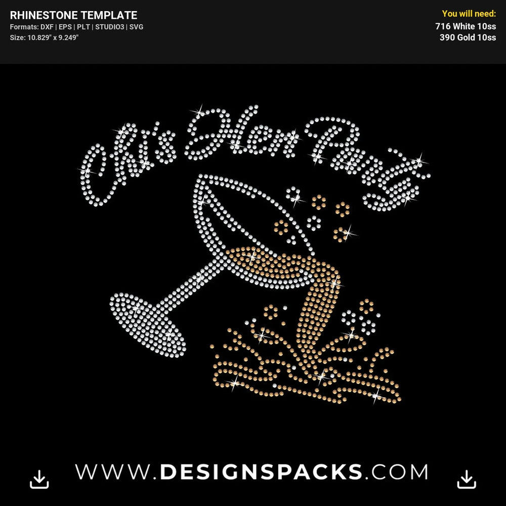 Other S Chis Hen Party Wine Glass Rhinestone Digital Template
