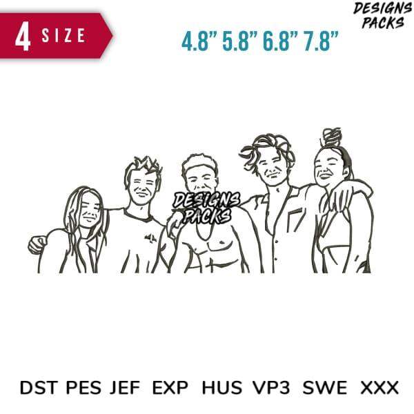 Print-ready embroidery design with 4 size options: 4.8” to 7.8”, compatible with DST PES JEF formats for instant download.
