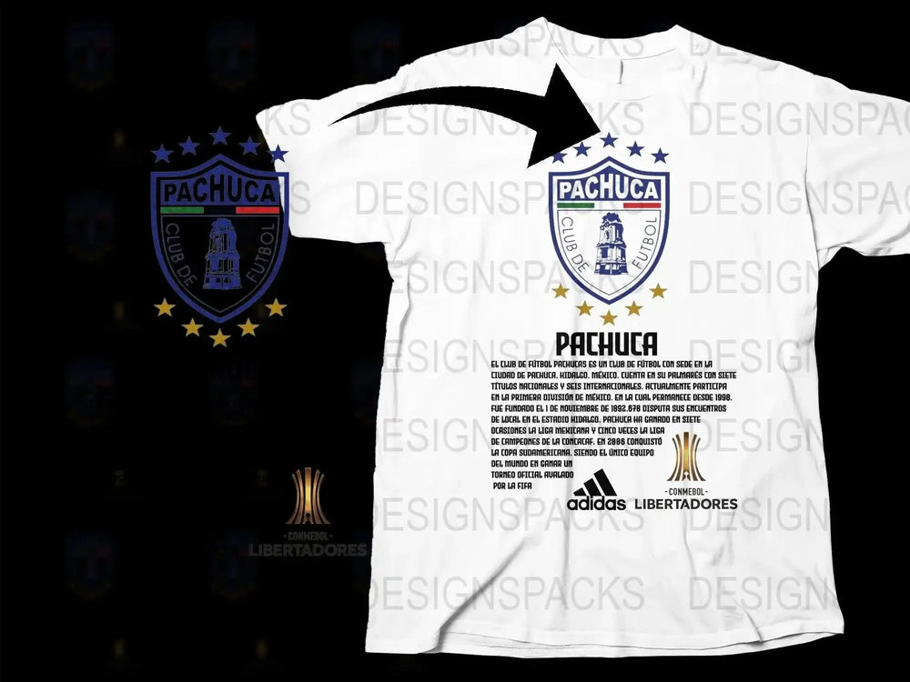 Pachuca Club de Futbol Team Logo Graphic Png Digital Download